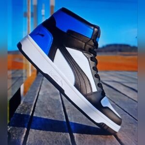 Puma Men's Black, Blue, and White Sneakers
